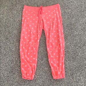 Aeropostale Coral Pink Star-Print Pajama Bottoms